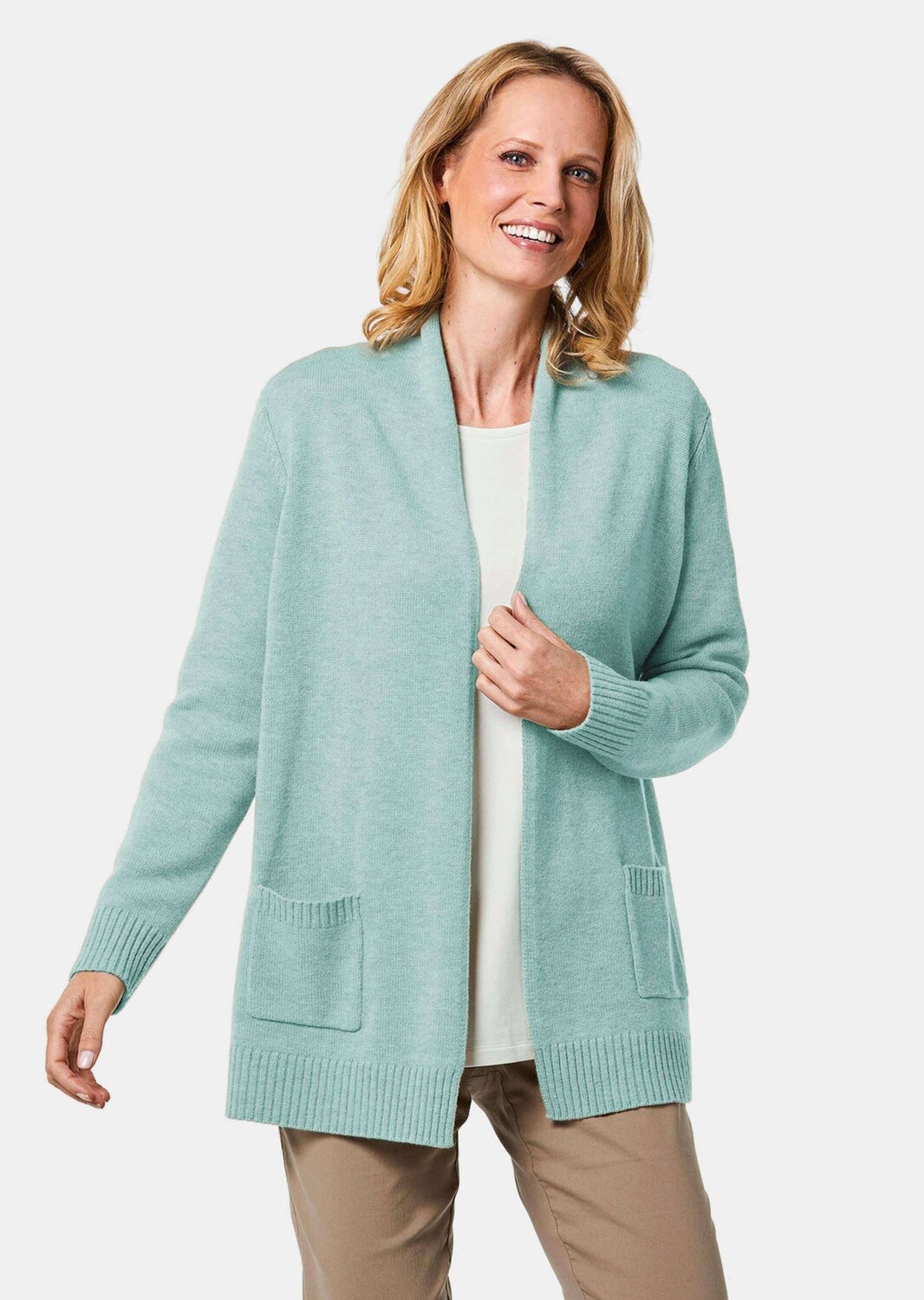 

Кардиган GOLDNER Strickjacke, цвет jade/melange