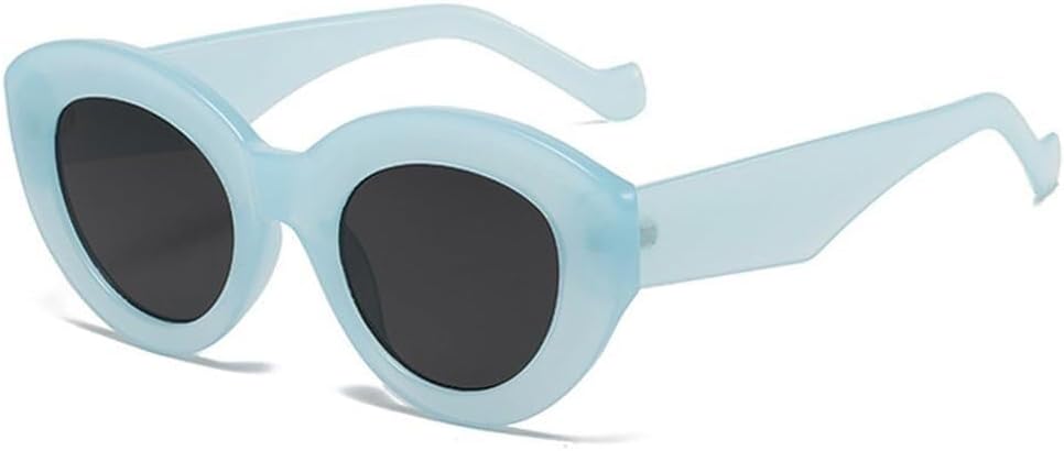 

Популярные модные солнцезащитные очки большого размера «кошачий глаз» для женщин, ретро-очки с леопардовым принтом, солнцезащитные очки UV400 для мужчин, трендовые овальные солнцезащитные очки LXLHWN, Blue Grey