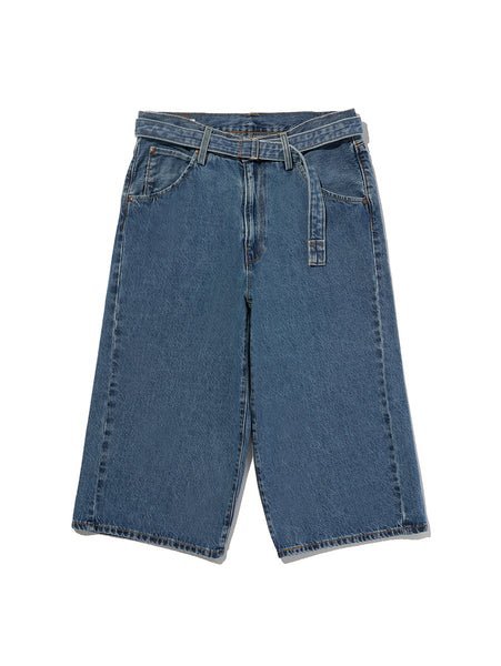 Скрученные мешковатые джинсы-капри среднего индиго цвета Levi's, Medium Indigo - Flat Finish — фото 4