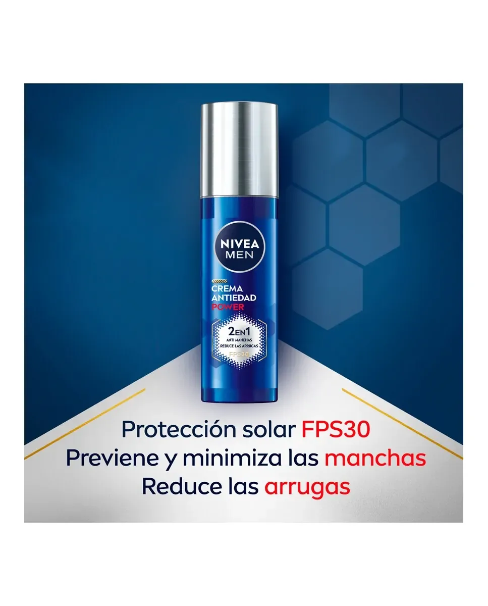 Крем для лица Nivea — Увлажняющий дневной Power SPF30 Men, 50 мл — фото 4