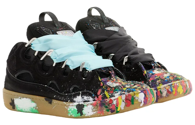 Lanvin Leather Curb Gallery Dept. Black Multi, Original Shoe Box Included — фото 4