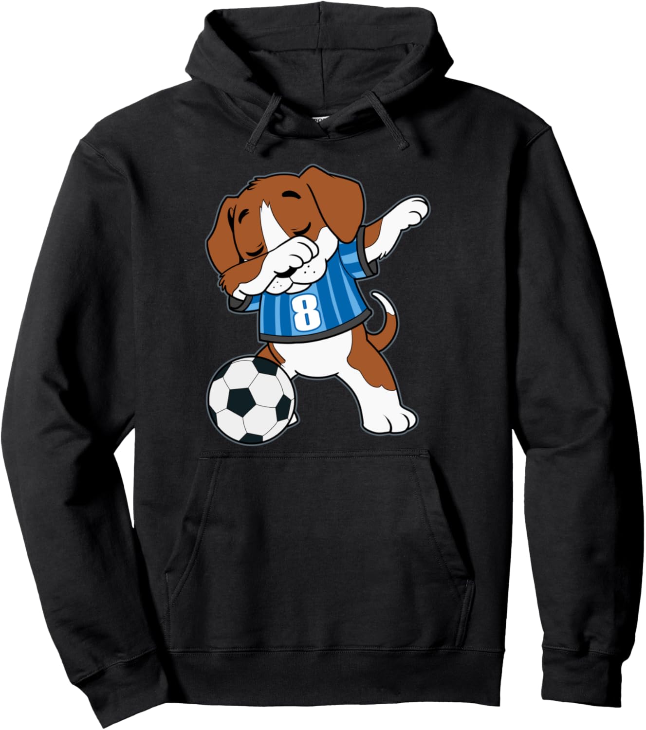 

Забавная толстовка с изображением танцующей собаки, играющей в футбол Dog Goal Getter Puppy Gift, черный