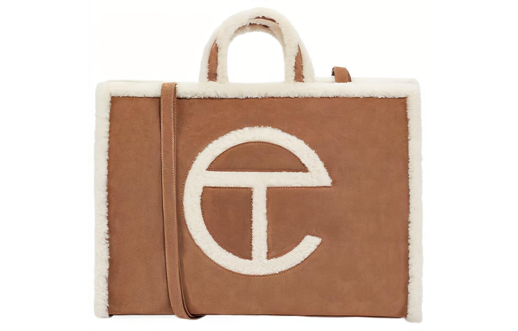 

Сумка-тоут из овчины, шоппер, женская сумка-хобо Tubas цвета каштановый UGG, chestnut