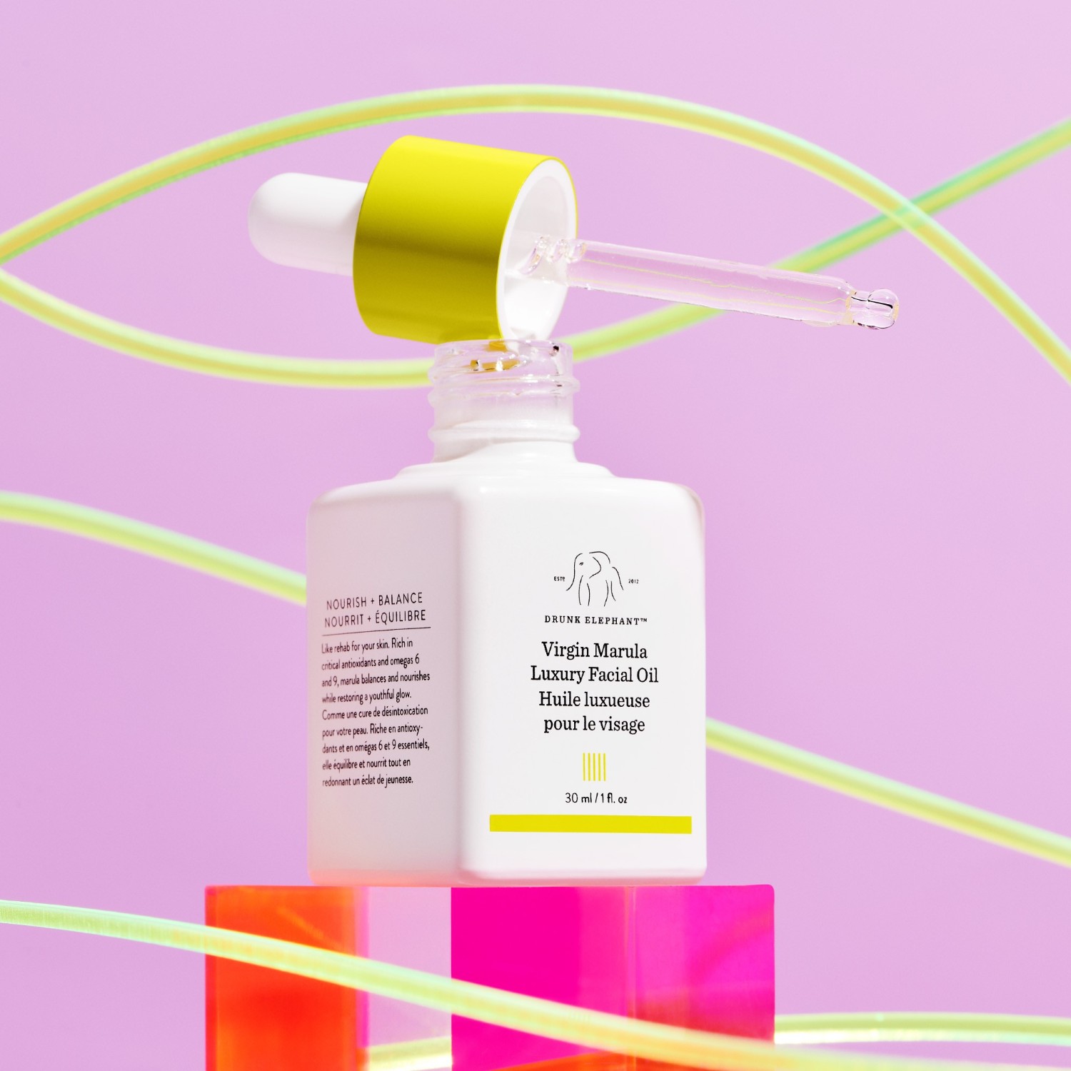 Масло для лица virgin marula luxury facial oil Drunk Elephant, объем 15 мл — фото 4