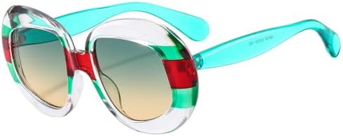 

Панк-солнцезащитные очки 2026 года для женщин, популярные солнцезащитные очки с зеркальными линзами, модные градиентные оттенки, защита от УФ-излучения UV400 MTZJH, C7redgreen