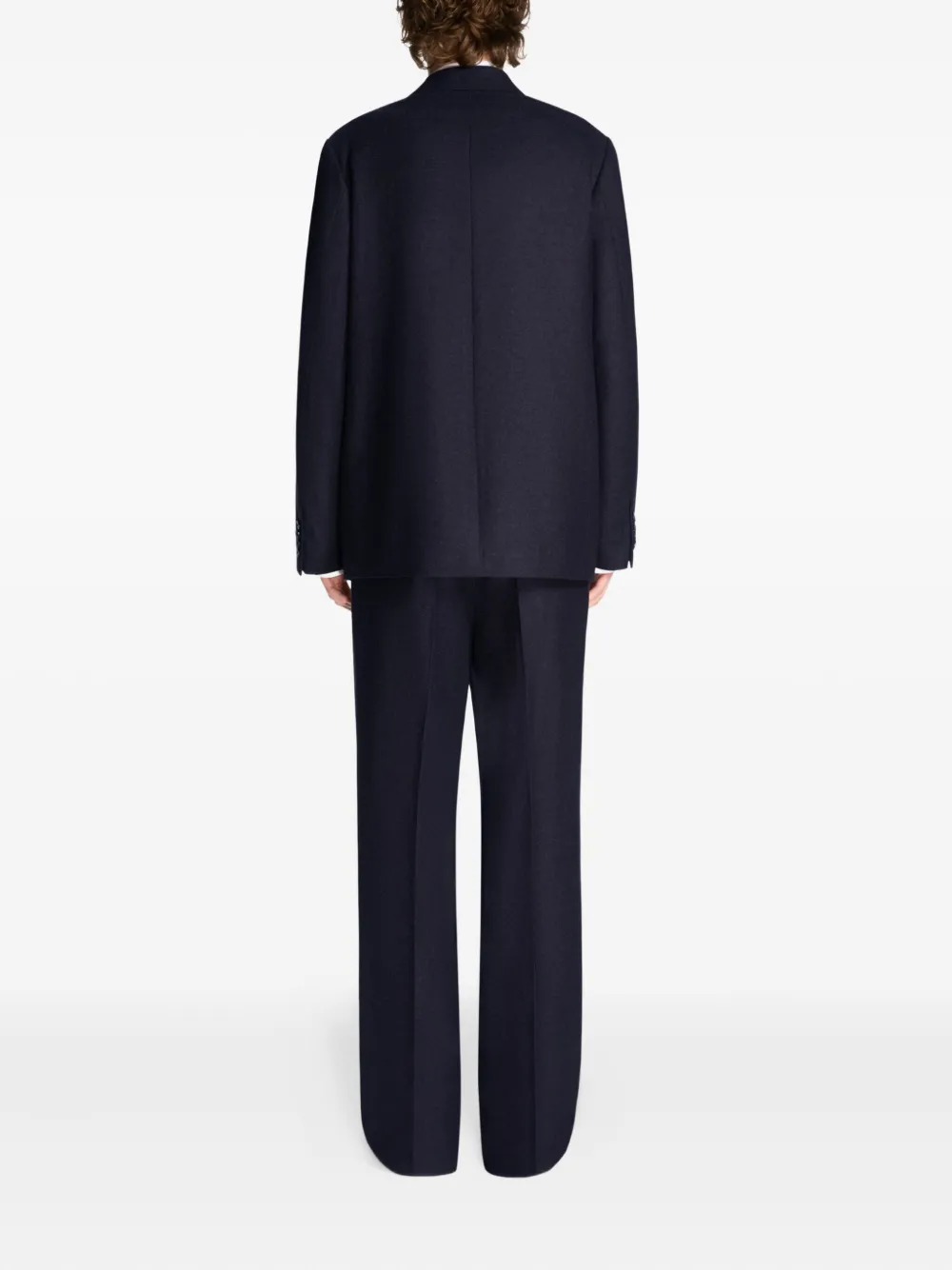 Шерстяной костюм с однобортным пиджаком DRIES VAN NOTEN, черный — фото 4