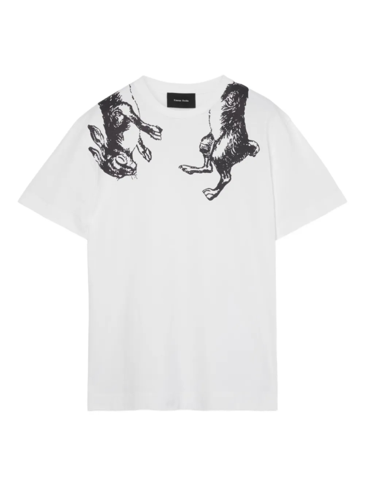 

Simone Rocha футболка с принтом Hare, белый