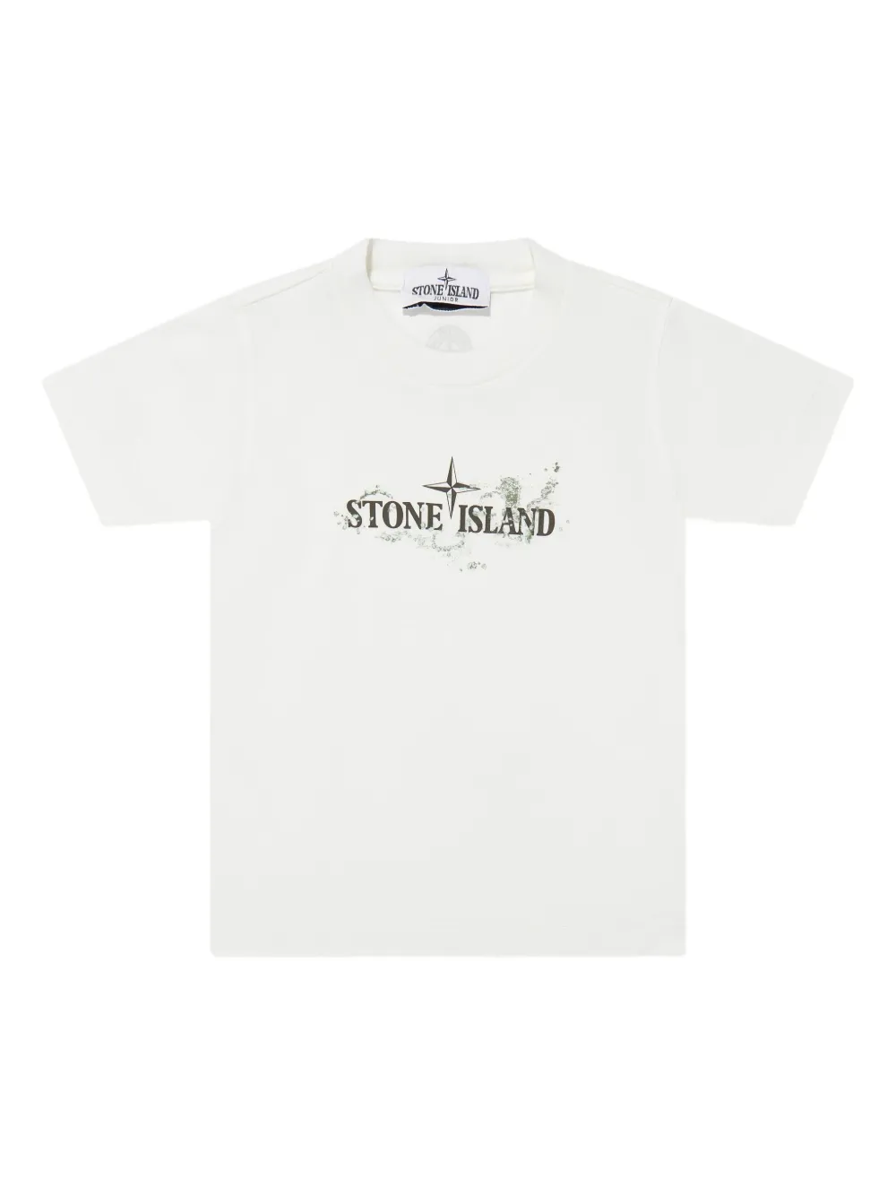 

Футболка с принтом логотипа «Компас» Stone Island Junior, белый