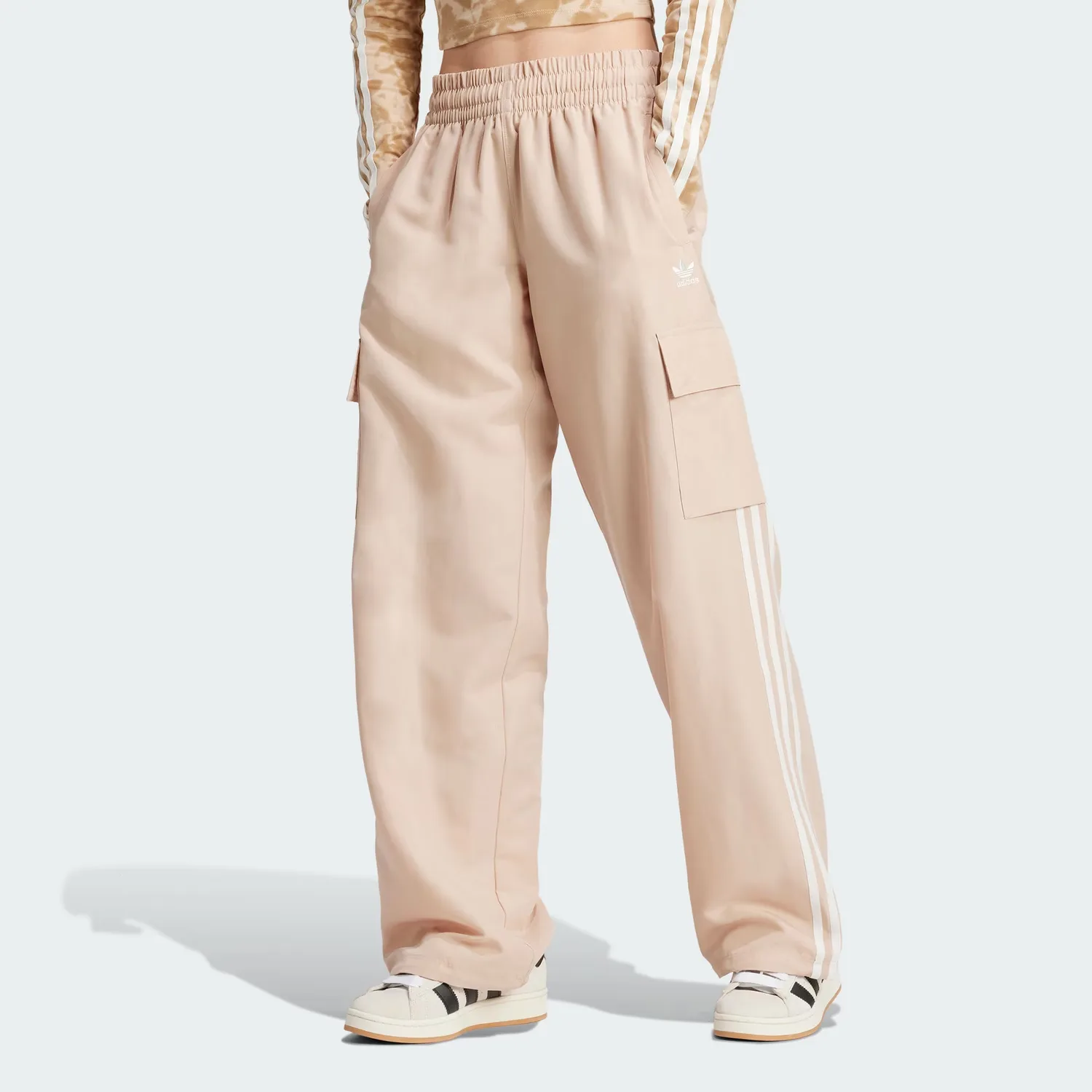 Брюки Adicolor Cargo Adidas Originals, Magic Light Umber — фото 4