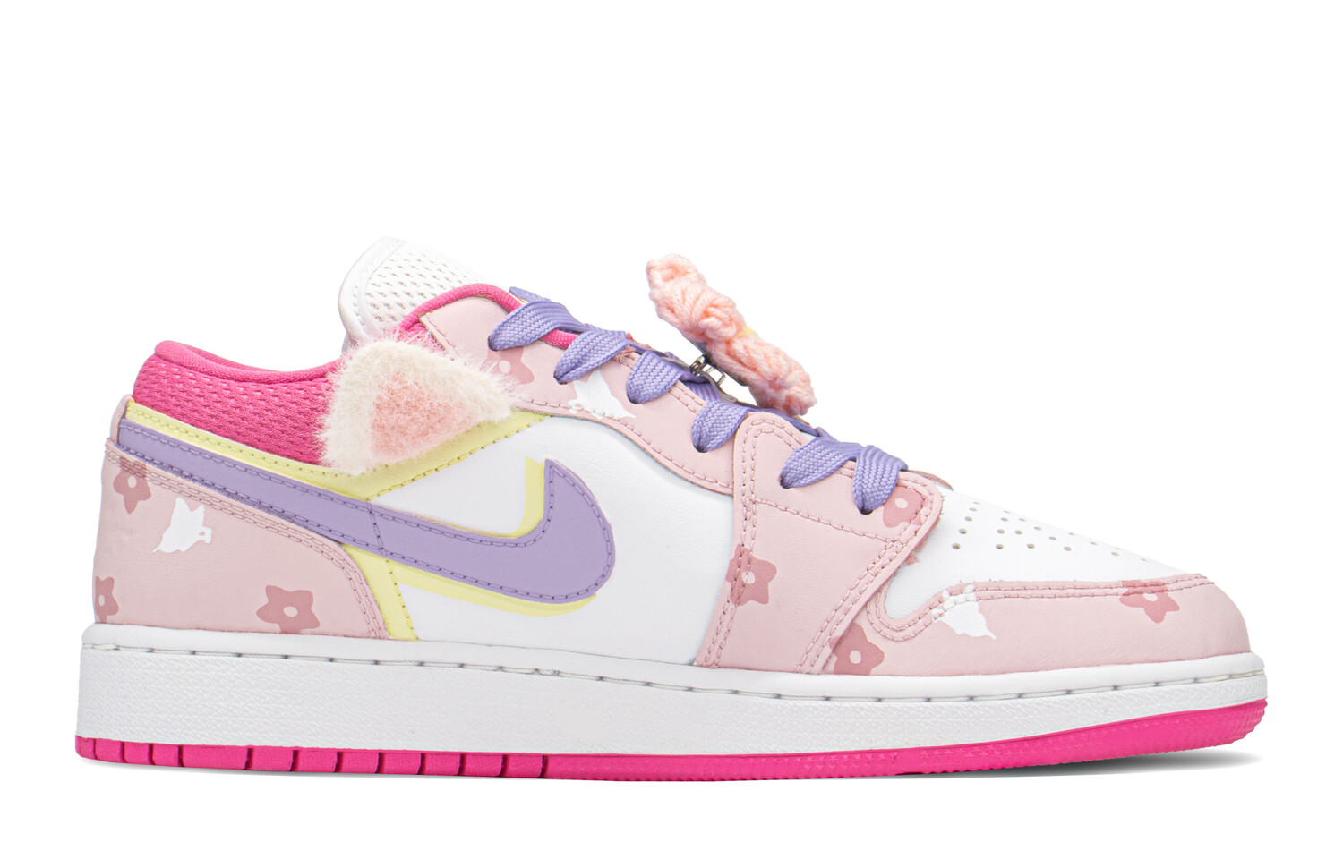 

Кроссовки Air Jordan 1 Vintage Basketball Shoes Women's Low-Top Purple/Pink