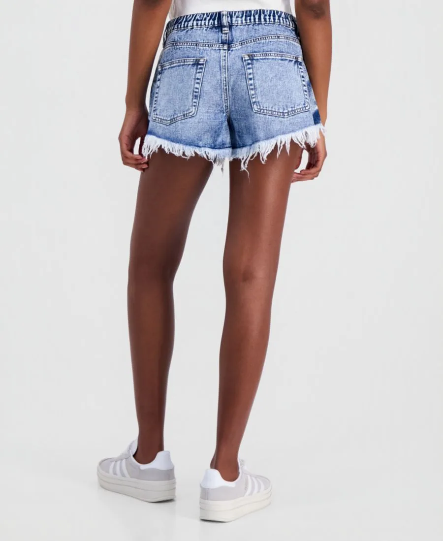 Фестивальные шорты А-силуэта с эластичной спинкой для подростков Madden Girl, Medium Wash — фото 2