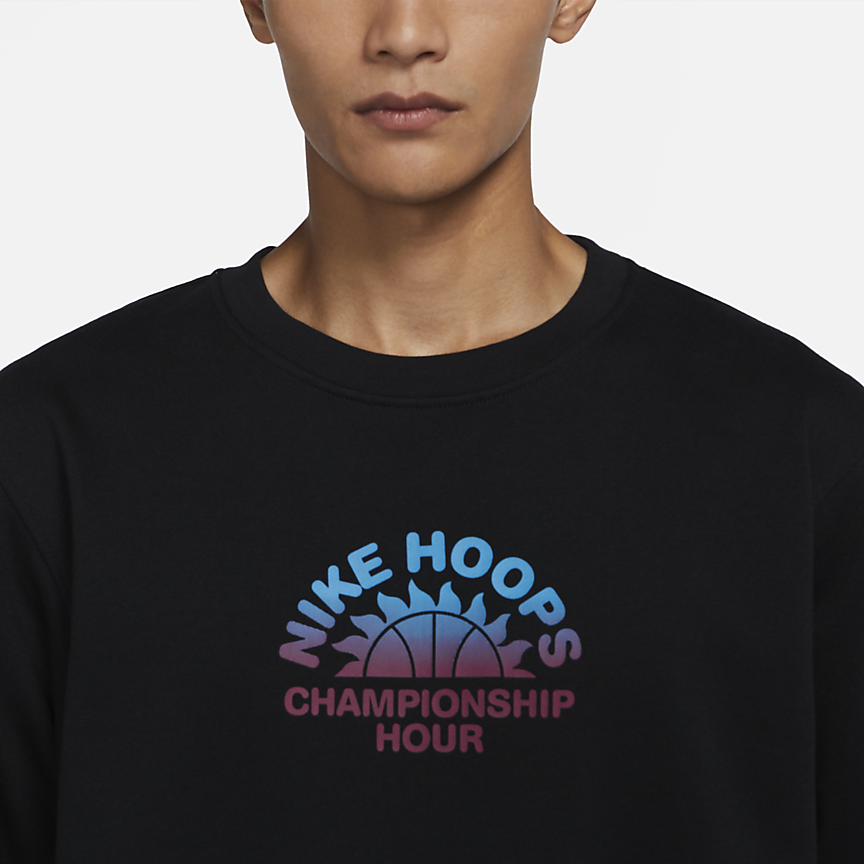 Повседневный спортивный свитер с круглой горловиной Unisex Moderate Nike, clothing set (черный top+серый pants) — фото 4