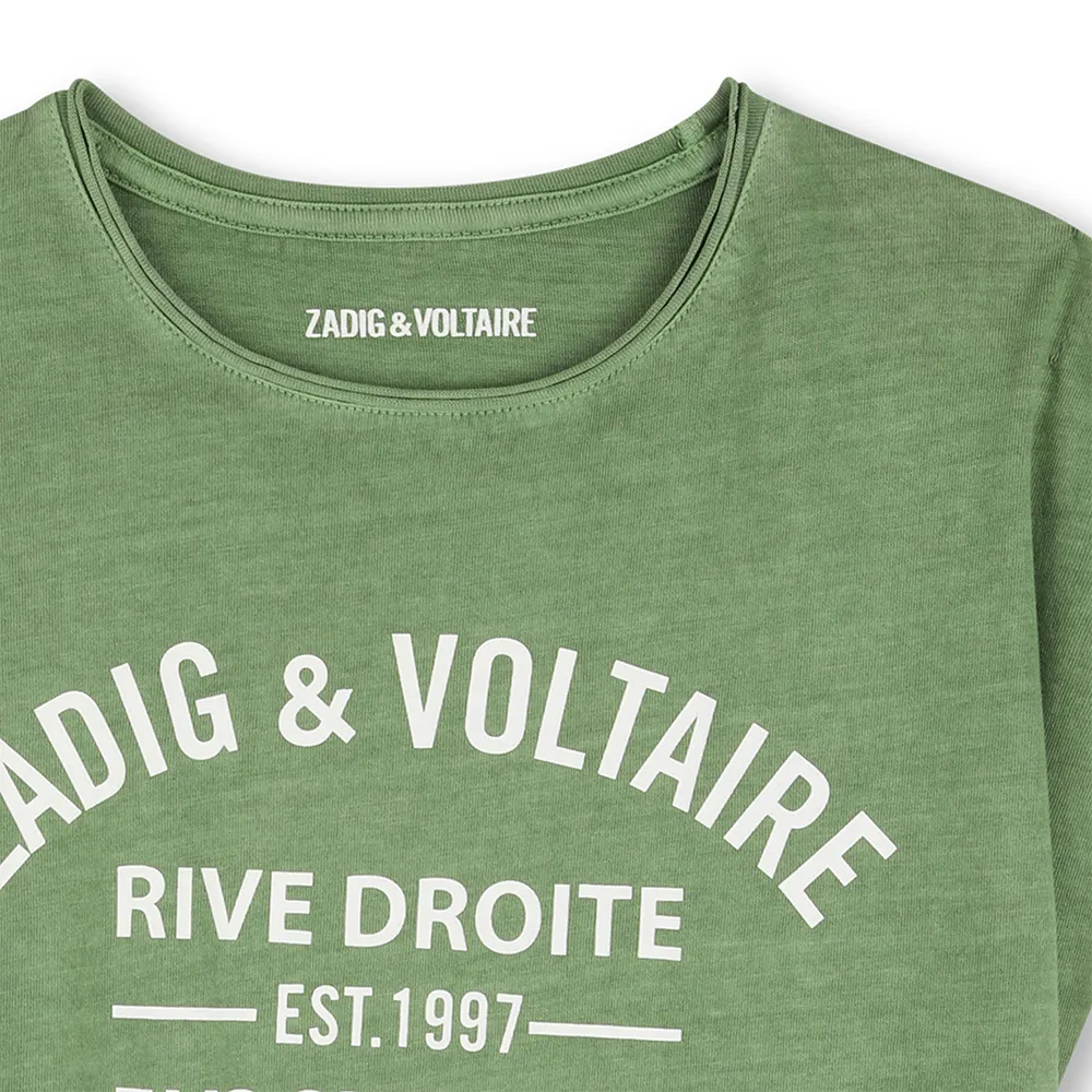 Футболка с короткими рукавами Zadig & Voltaire X60532, зеленый — фото 3