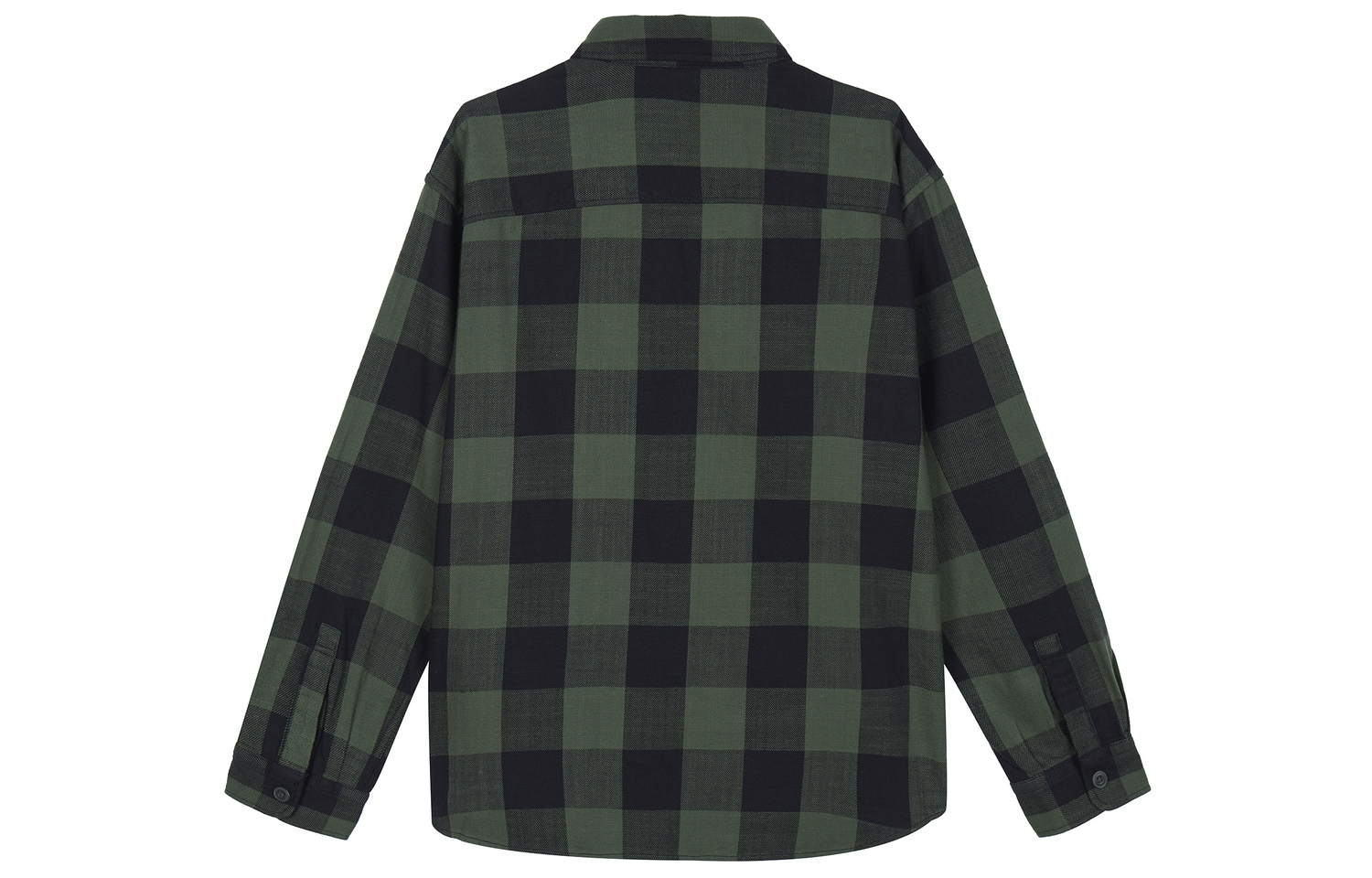 Мужская рубашка цвета тёмной оливы UNIQLO, темно-оливковый — фото 4