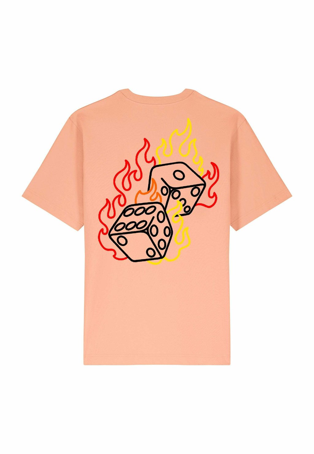 

Футболка с принтом DICES BACK PRINT HEAVYWEIGHT Mira Paris, оранжевый