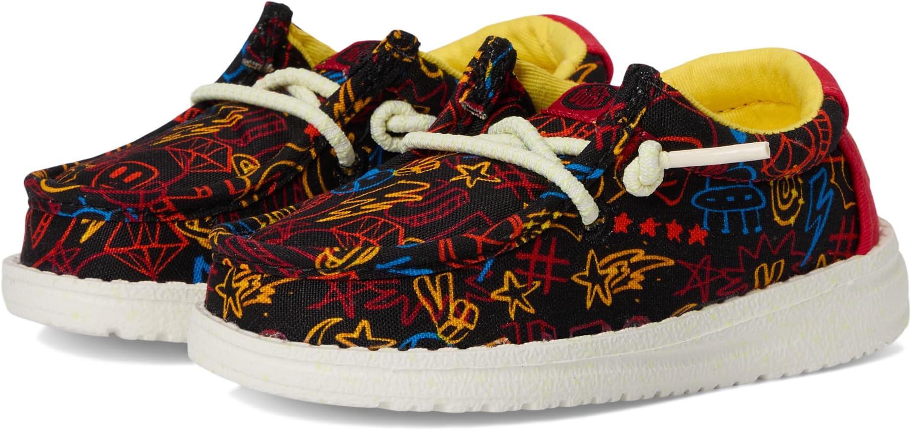 

Кроссовки Hey Dude Kids Wally Space Glow, цвет Black/Red