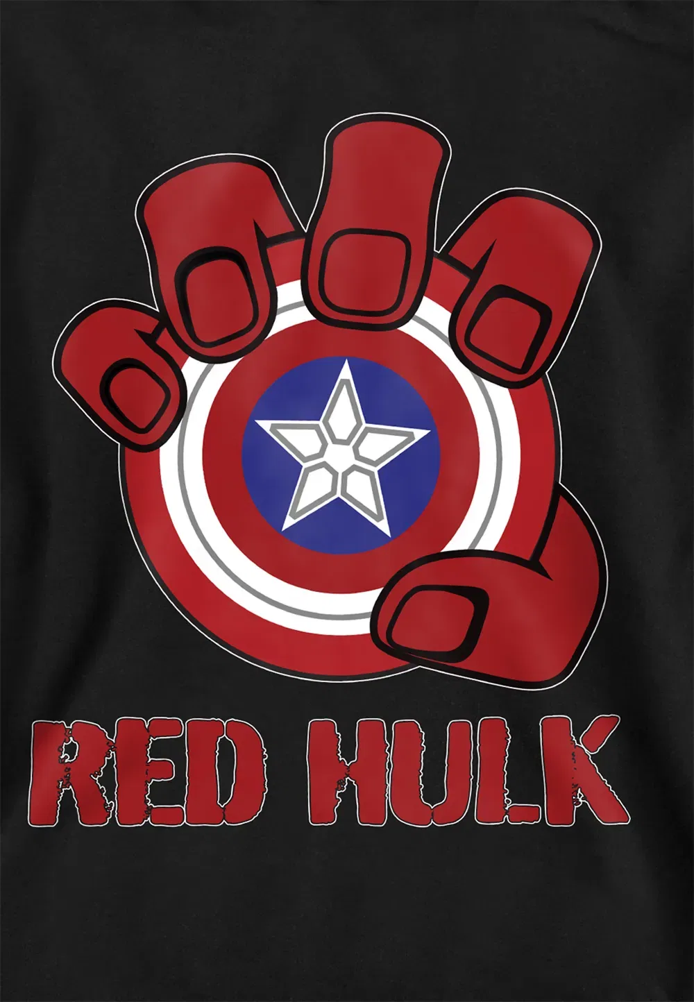 Детская худи Marvel Captain America Red Hulk Shield, черный — фото 2