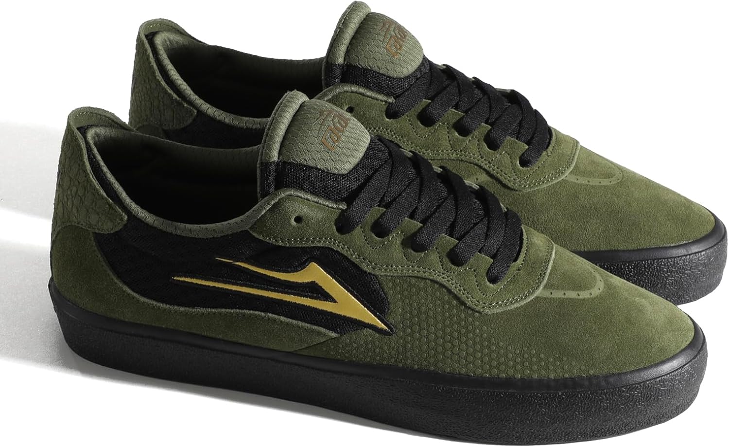 Мужские скейтбордические кеды Lakai Essex - низкие, черный/золотой — фото 2