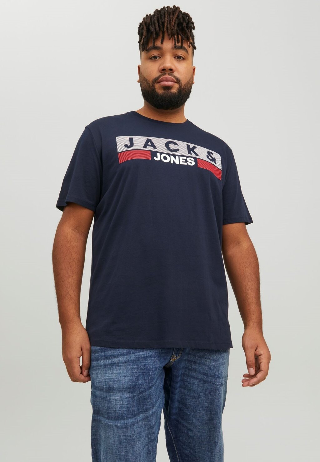 

футболка с принтом JJECORP LOGO TEE O-NECK Jack & Jones, темно-синий пиджак
