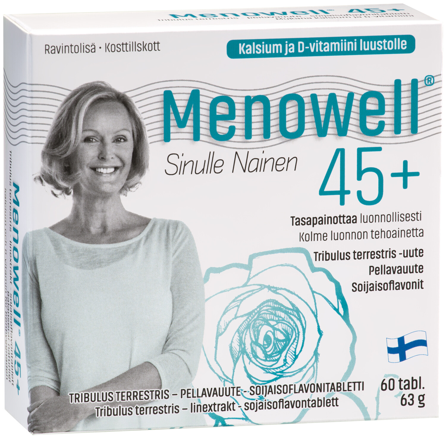 

Витамины Myllärin Menowell 45+ для женщин, 60 таблеток