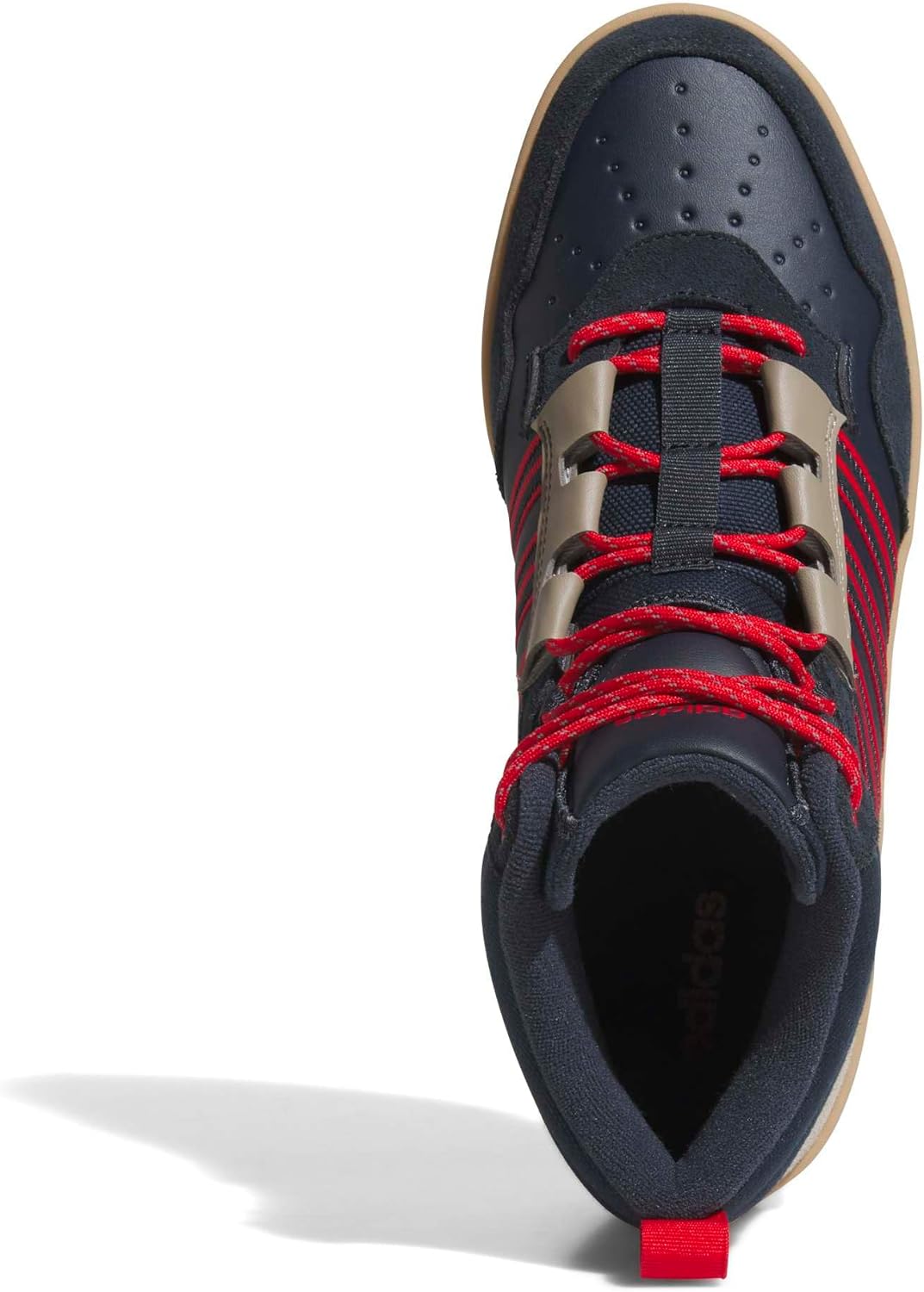 Кроссовки Adidas Unisex-Adult Hoops 4.0 Mid Top, Aurora Ink/Better Scarlet/Gum — фото 3