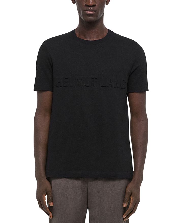 

Футболка с коротким рукавом и тисненым логотипом Helmut Lang, черный