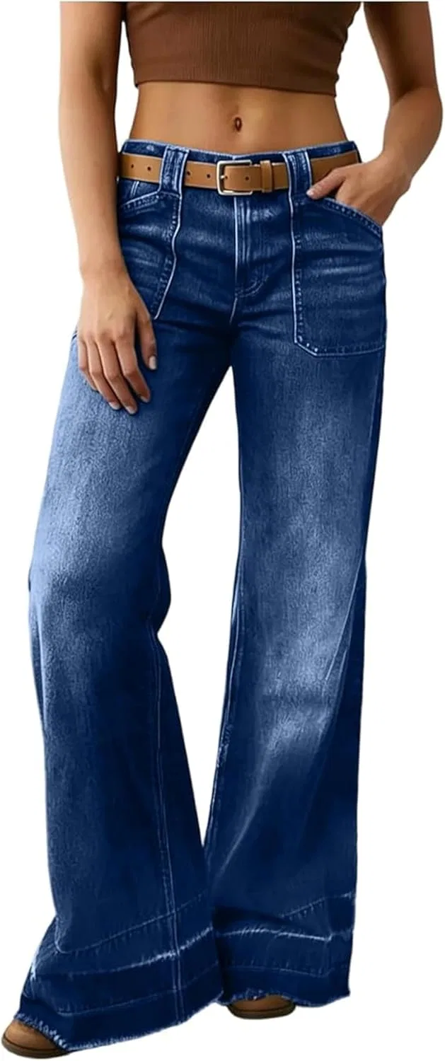 Джинсы свободные Womens Low Rise Baggy Jeans, Dark Blue