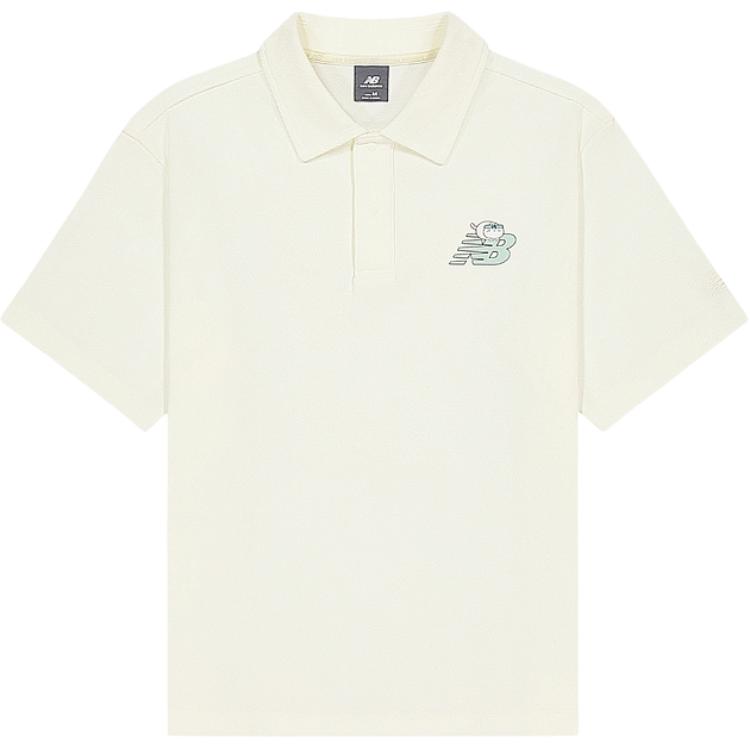 

New Balance Поло мужское слоновая кость белое, Белый, New Balance Поло мужское слоновая кость белое