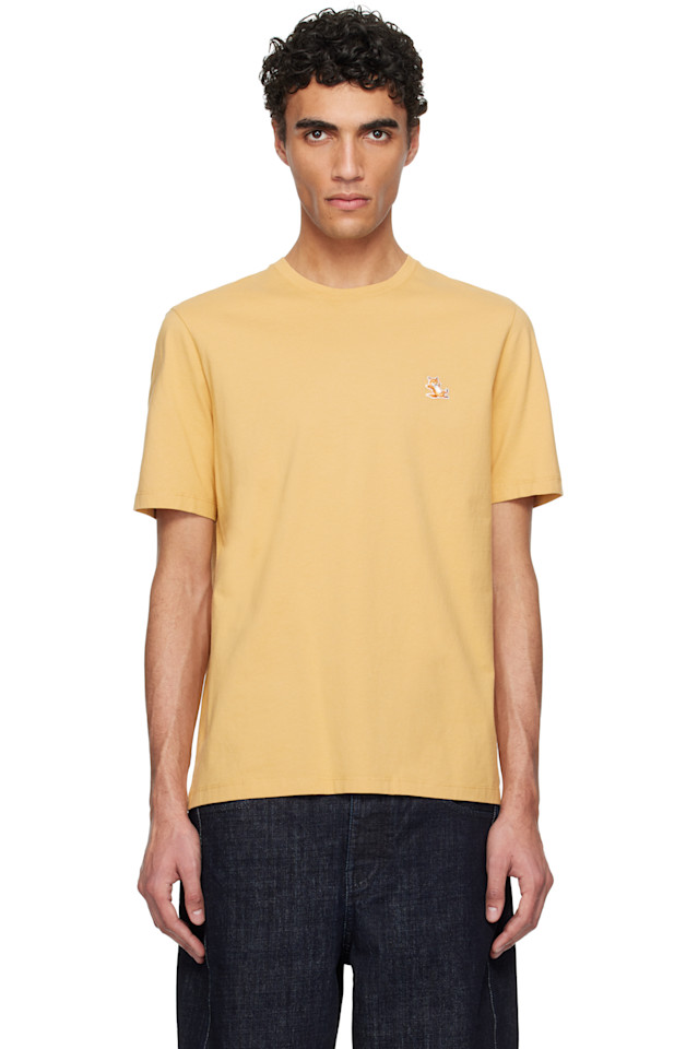 

Футболка Chillax fox с принтом лисы Maison Kitsuné, цвет goldie