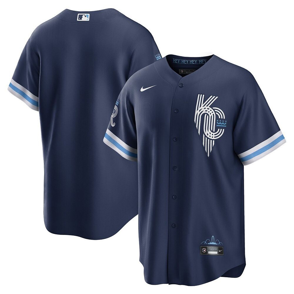 

Мужская темно-синяя майка Nike Kansas City Royals 2022 City Connect Replica, цвет Ryl Navy