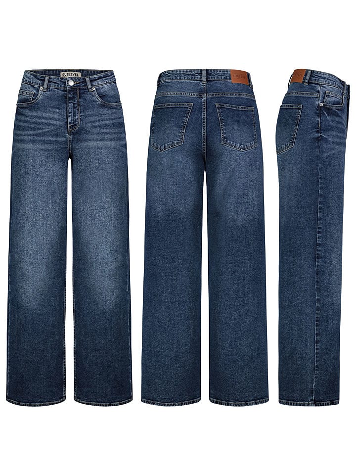 

Джинсы - комфортного кроя - темно-синего цвета Sublevel