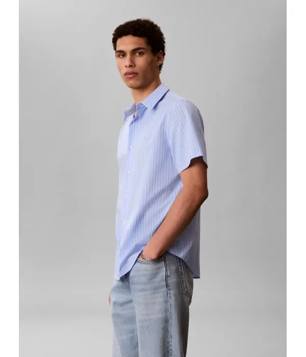 Рубашка classic fit Calvin Klein, небесно-голубой — фото 4
