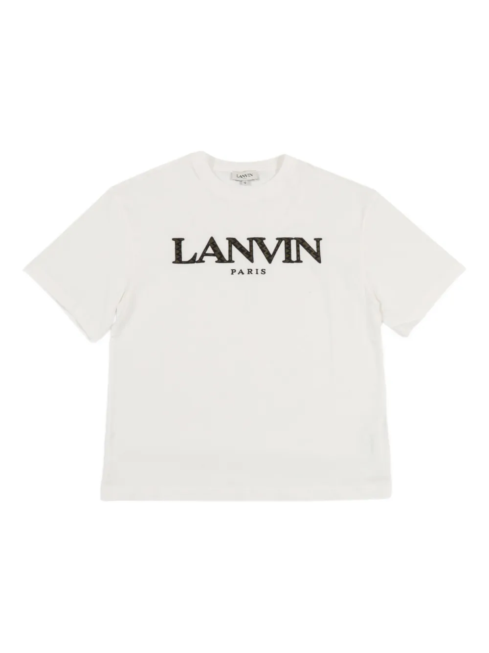 

Футболка с вышитым логотипом Lanvin Enfant, белый