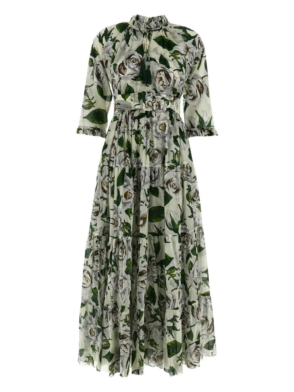

Платье Eden с цветочным принтом и поясом Samantha Sung, белый