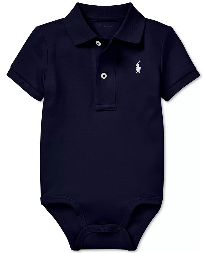 

Боди для мальчиков из интерлока Polo Ralph Lauren, синий