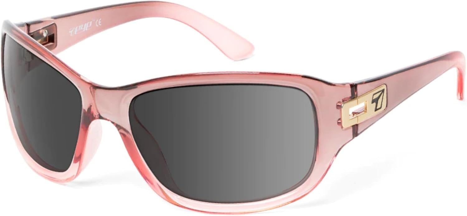 

Женские фотохромные солнцезащитные очки 7 EYE EMMA с полным облеганием, идеально подходят для активного отдыха на природе, 100% защита от UVA + UVB лучей, Pink Fade Frame/Clear to Gray Lenses