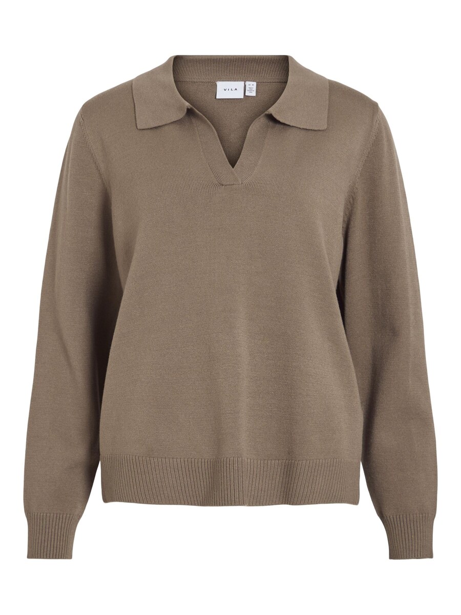 

Тонкий вязаный свитер VILA Sweater, коричневый