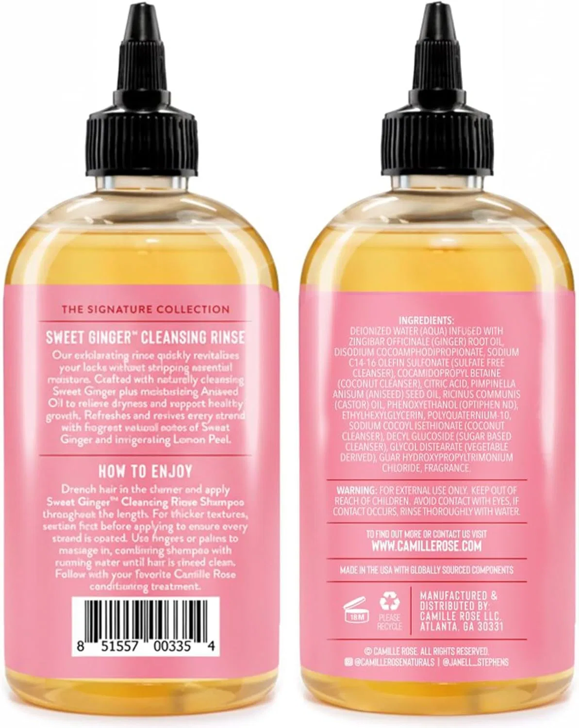 Средство для снятия макияжа Camille Rose — Ginger Sulfate Free Cleansing Rinse — фото 2