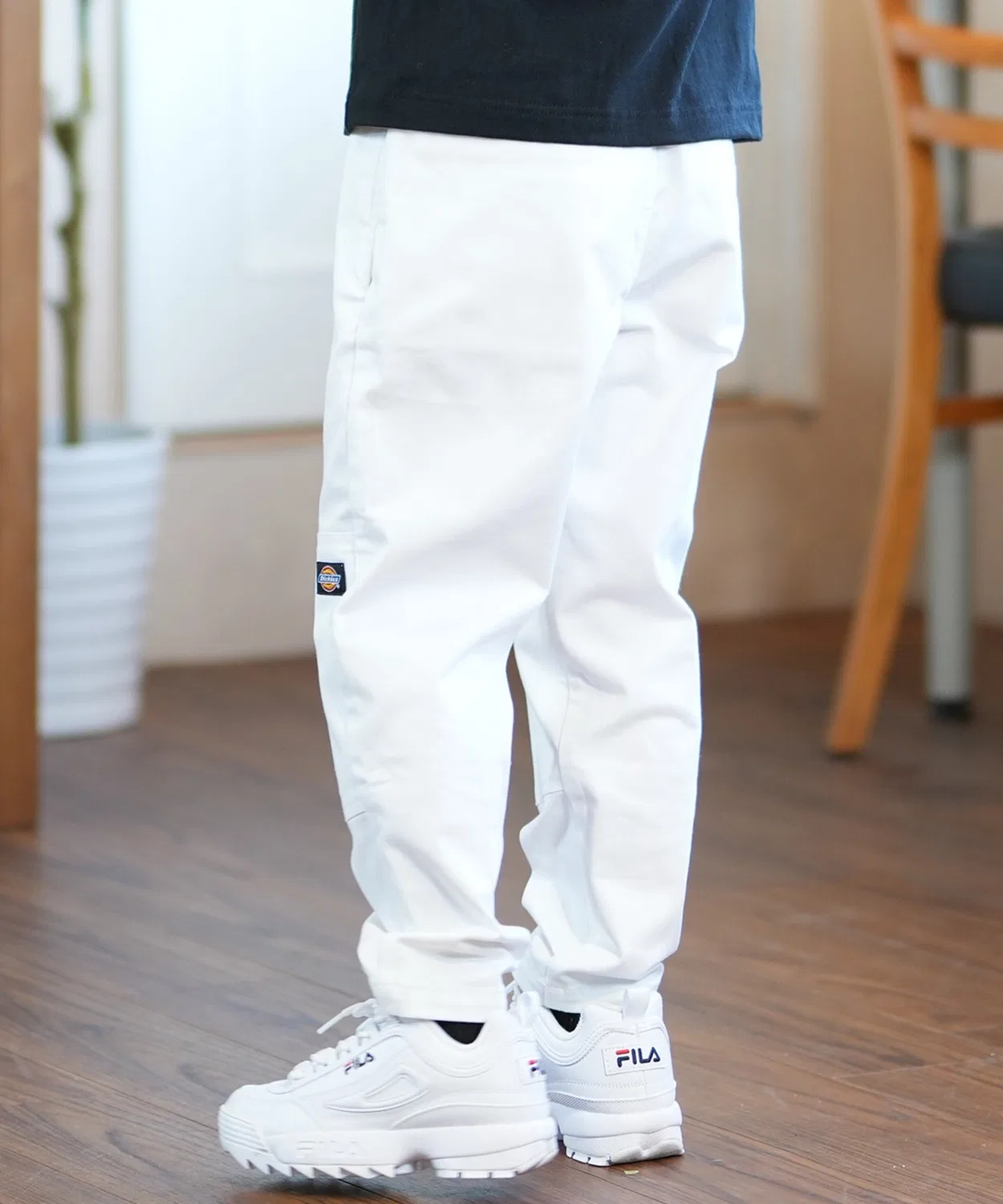 Штаны детские Dickies двойной колено белые — фото 3