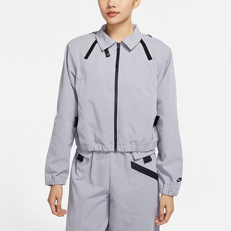 Куртка (WMNS) AS W Nike Sportswear DF TP WVN JKT Jacket PROVENCE PURPLE — фото 3