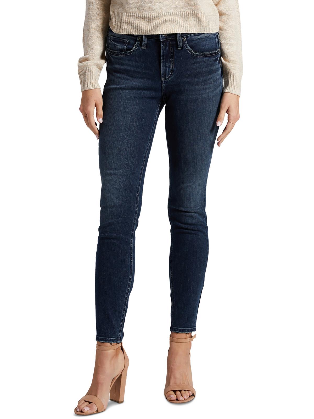

Женские однотонные узкие джинсы Suki Silver Jeans Co., индиго