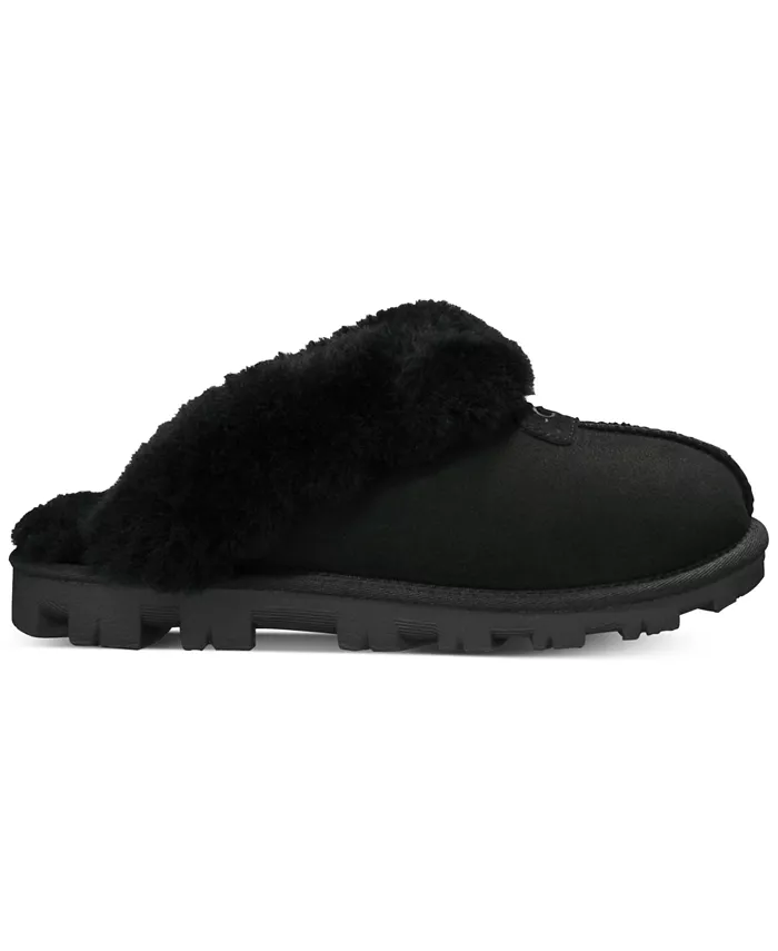 Женские ковровые тапочки Coquette Slip On Slide Ugg, черный — фото 2