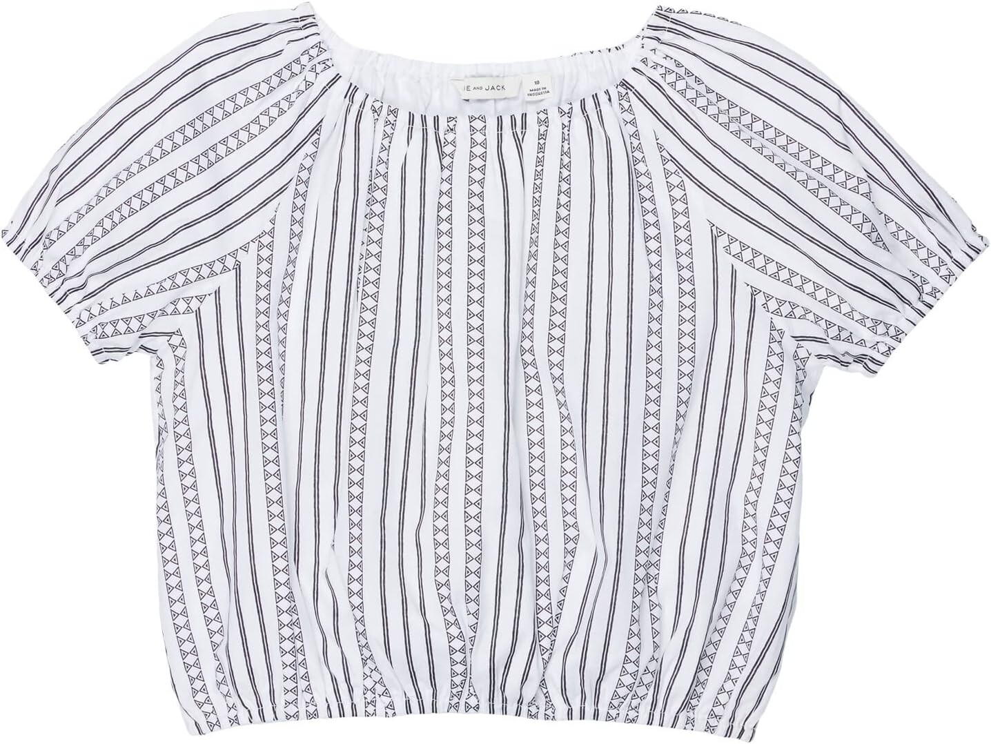 

Топ Janie and Jack Printed Top, белый
