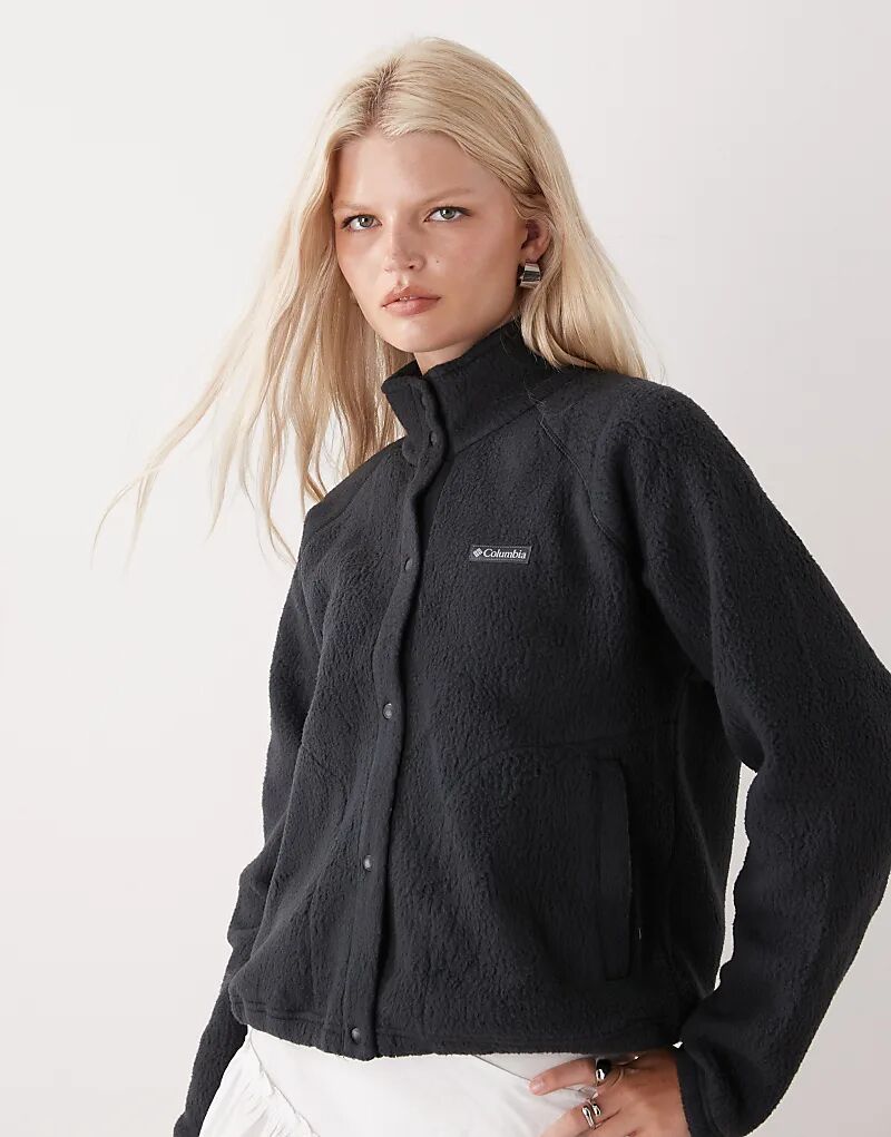 

Флис Columbia Jasper Ridge с эффектом камуфляжа и застежкой на кнопки, черный цвет