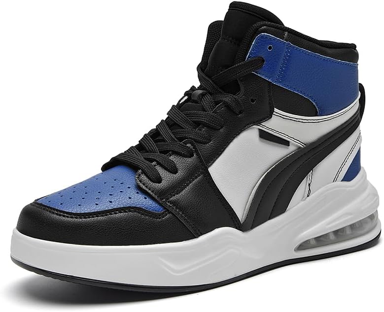 

Мужские модные городские спортивные кроссовки с амортизирующей подошвой и высоким верхом Meixi Mobile, черный/синий