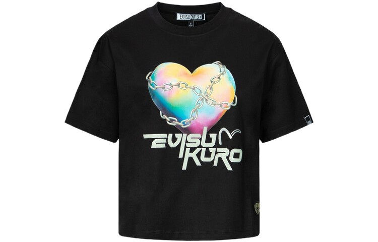 

Футболка женская черная Evisu