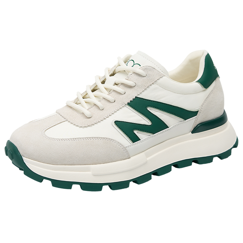 

Мужские низкие повседневные ботинки для увеличения роста GOG, белый зеленый, height: increasing 7cm