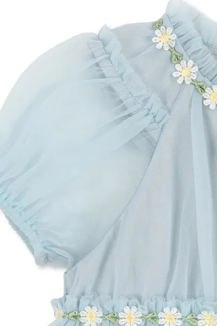 Платье мини с цветочным принтом JOELLE DRESS Konges Sløjd, синий — фото 4
