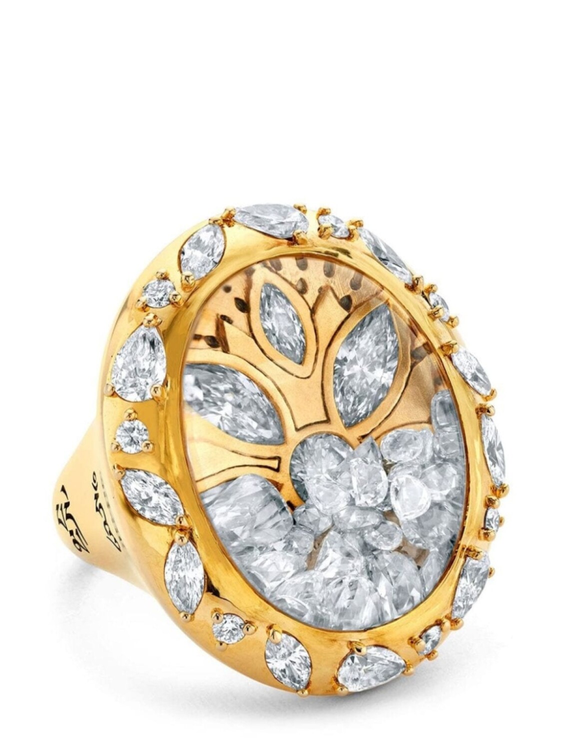 

Кольцо Lotus из желтого золота с бриллиантами BUDDHA MAMA, золотой