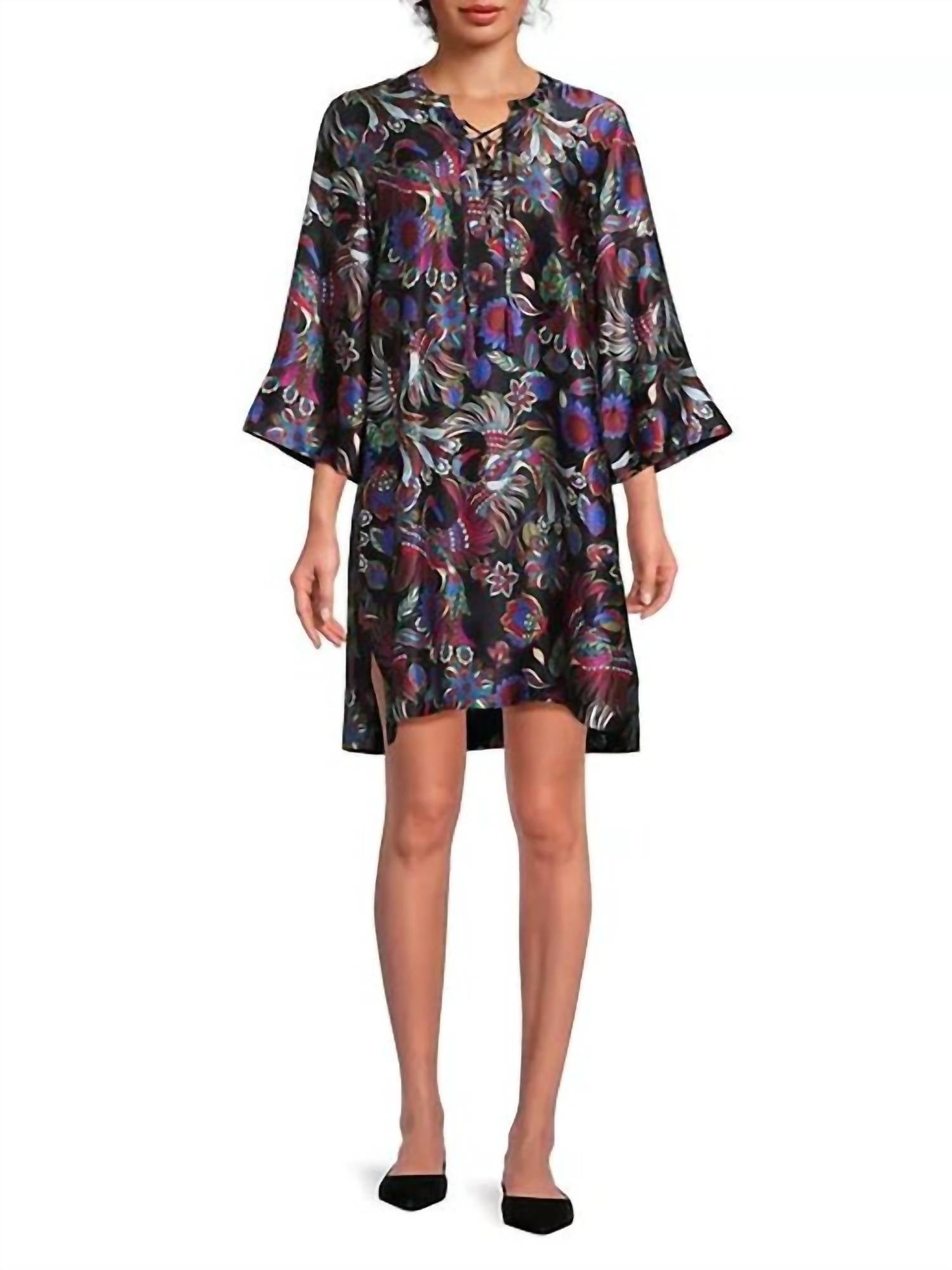

Tie Front Kimono Dress In Avya Johnny Was, Avya
